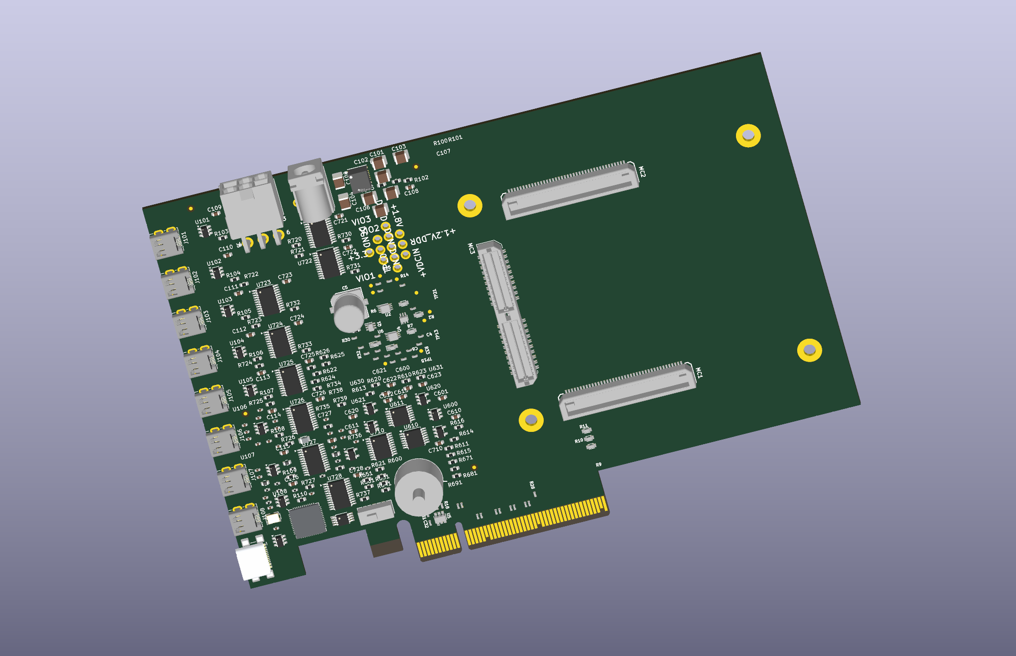 Initial breakout 3D view with provisional component placement